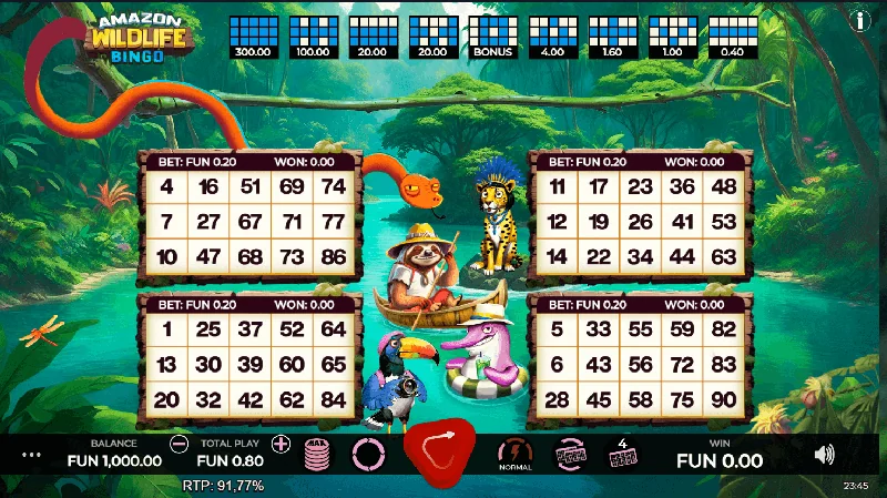 Amazon Wildlife Bingo skjámynd