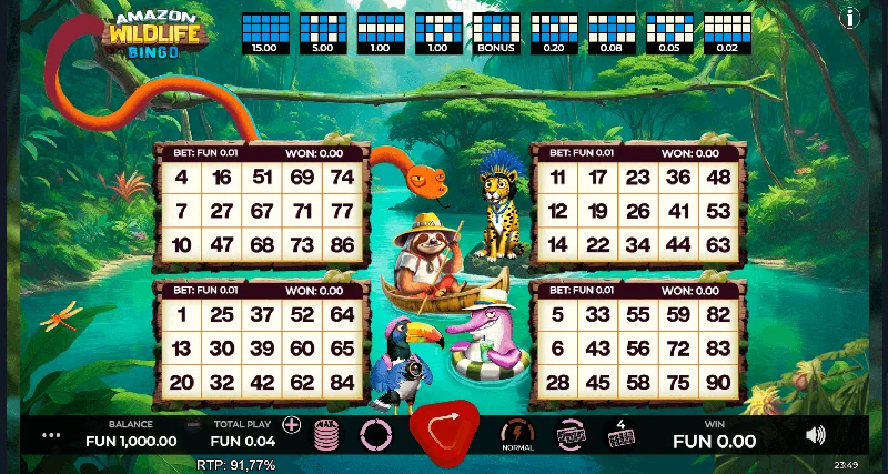 Amazon Wildlife Bingo skjámynd
