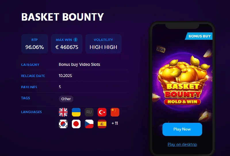 Basket Bounty skjámynd