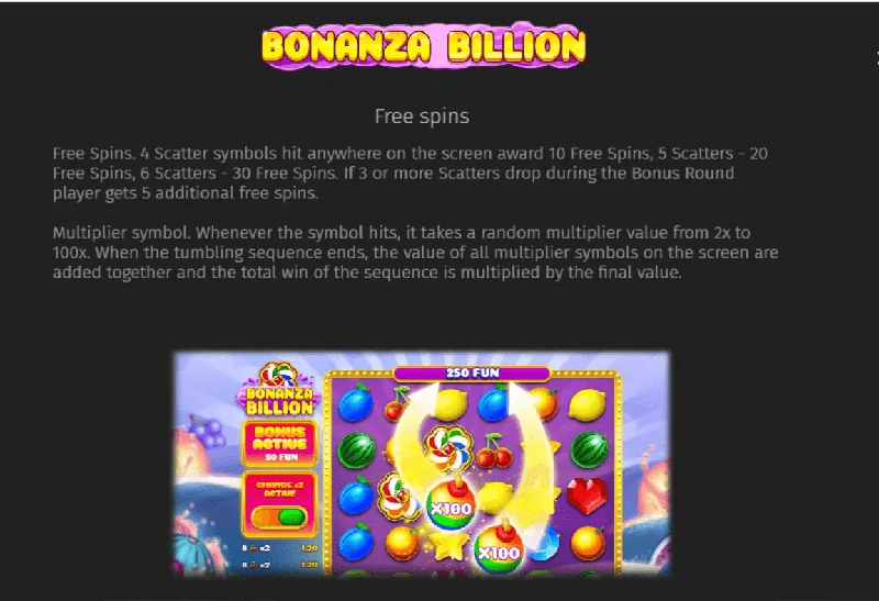 Bonanza Billion skjámynd