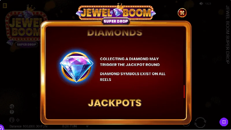 Jewel Boom Super Drop skjámynd