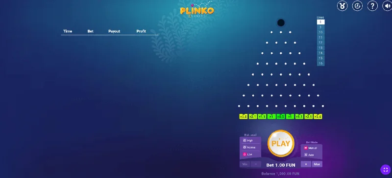 Plinko skjámynd