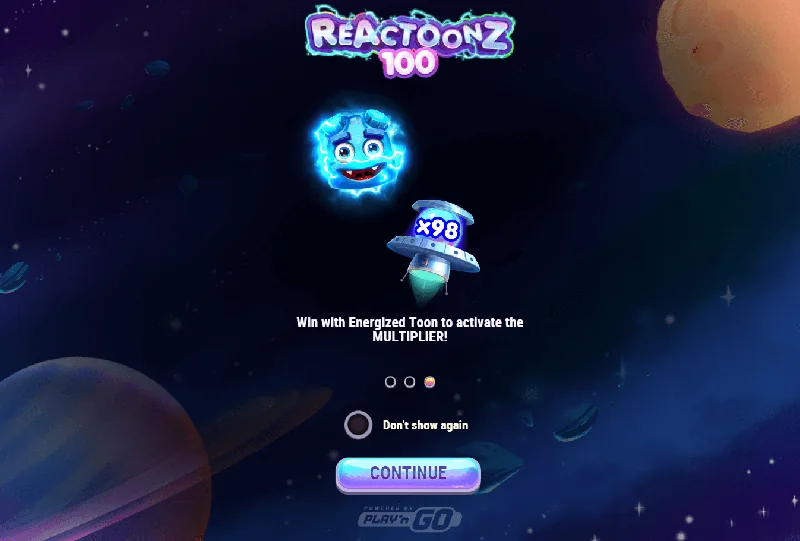 Reactoonz 100 skjámynd