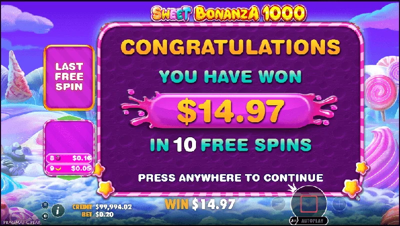 Sweet Bonanza 1000 skjámynd