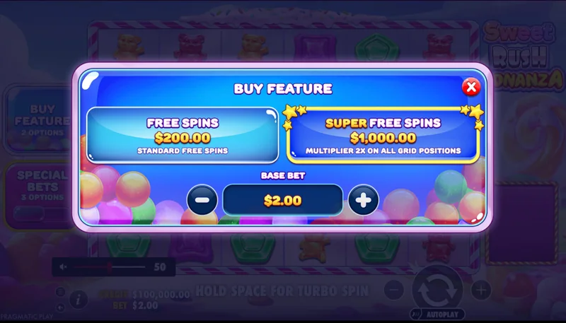 Sweet Rush Bonanza skjámynd