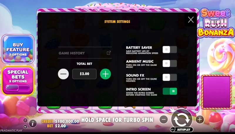 Sweet Rush Bonanza skjámynd