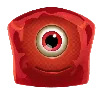 Reactoonz 100 rautt eineygða tákn